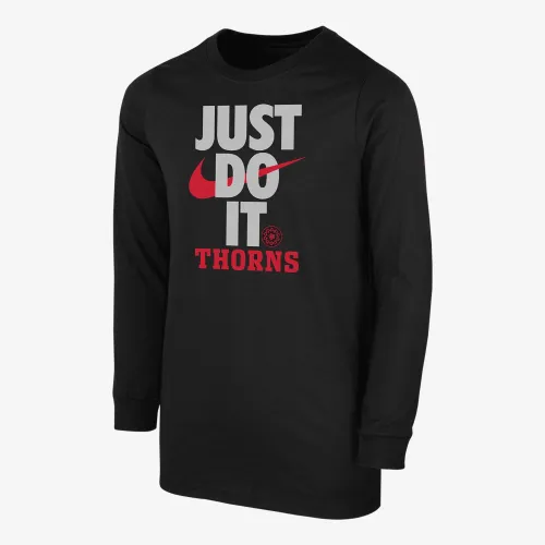 Portland Thorns Big детские (для мальчиков) Nike Soccer Long-Sleeve футболка цвет черный