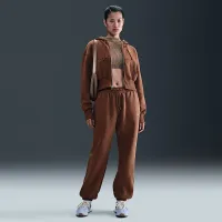 Nike Sportswear Phoenix Fleece женская С высокой Талией оверсайз Sweatpants цвет коричневый