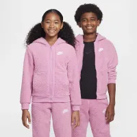 Nike Sportswear Club Fleece Big детские Full-Zip Winterized Толстовка с капюшоном Pink