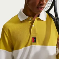 NikeCourt Heritage чоловічі Tennis Long-Sleeve Polo Yellow
