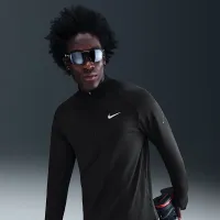 Nike Stride мужские Therma-FIT Repel Winterized 1/2-Zip Running Top цвет черный
