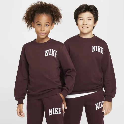 Nike Sportswear Club Big дитячі French Terry Crew-Neck світшот колір червоний