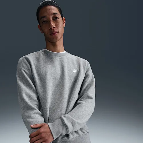 Nike Club чоловічі Fleece Crew колір сірий