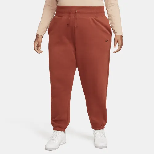 Nike Sportswear Phoenix Fleece женская С высокой Талией оверсайз Sweatpants (большие размеры) Orange