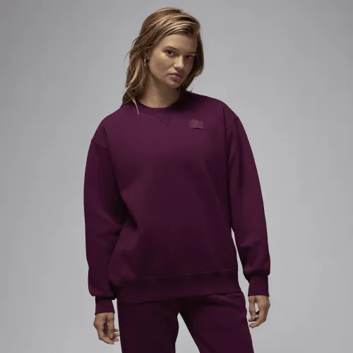 Nike Jordan Flight Fleece жіноча Crew-Neck світшот колір червоний