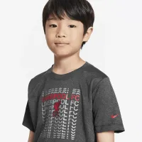 Liverpool FC Big дитячі Nike Soccer футболка колір чорний