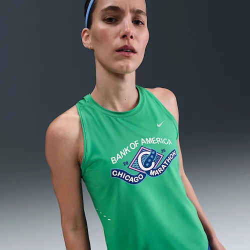 Nike Swift жіноча Running Tank Top колір зелений