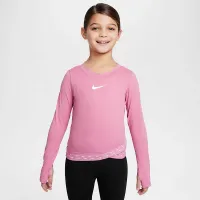 Nike Dri-FIT All Day Play Little детские Hemmed футболка Pink