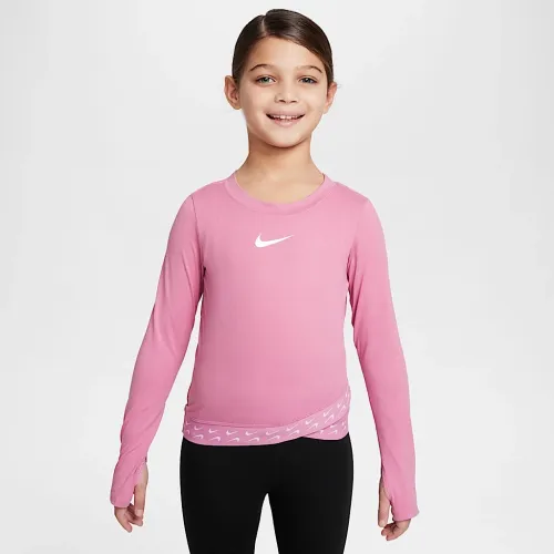 Nike Dri-FIT All Day Play Little дитячі Hemmed футболка Pink