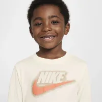 Nike Sportswear Powder Play Little дитячі Long Sleeve футболка колір білий