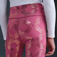 Nike One Big дитячі (Girls') Dri-FIT Printed лосіни колір фіолетовий