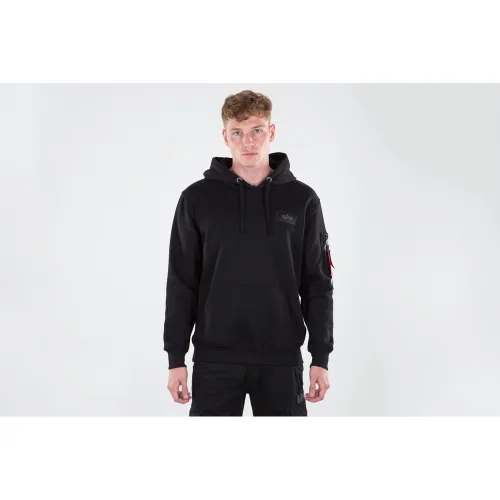Кофта/футболка Alpha Industries Back Print Hoodie 17831803 - Чорна
