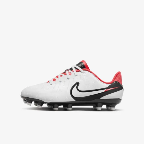 Nike Jr. Tiempo Legend 10 Academy Little/Big детские Multi-Ground Low-Top футбольные бутсы цвет белый