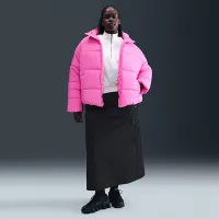 Nike Sportswear Classic Puffer женская Therma-FIT Loose Hooded Куртка (большие размеры) Pink