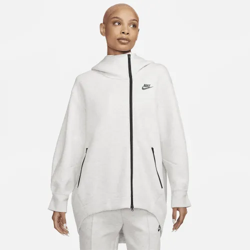 Nike Sportswear Tech Fleece женская оверсайз Full-Zip Толстовка с капюшоном Cape цвет серый