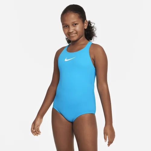 Nike Essential Big дитячі (Girls') Racerback 1-Piece Swimsuit блакитний