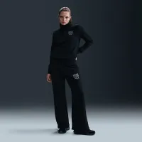 Nike Sportswear Club Fleece женская Mid-Rise Wide-Leg Graphic Pants цвет черный