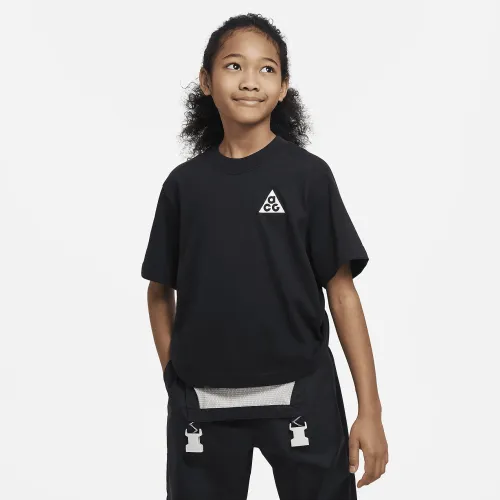 Nike ACG Big дитячі (Girls') футболка колір чорний
