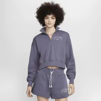 Nike Sportswear Phoenix Fleece женская 1/2-Zip Cropped свитшот цвет серый