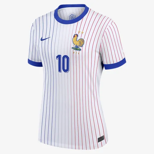 Kylian Mbappé France National Team 2024 Stadium Away жіноча Nike Dri-FIT Soccer Jersey колір білий
