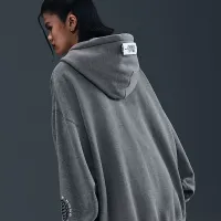 Nike x Martine Rose мужские Full-Zip Толстовка с капюшоном цвет серый
