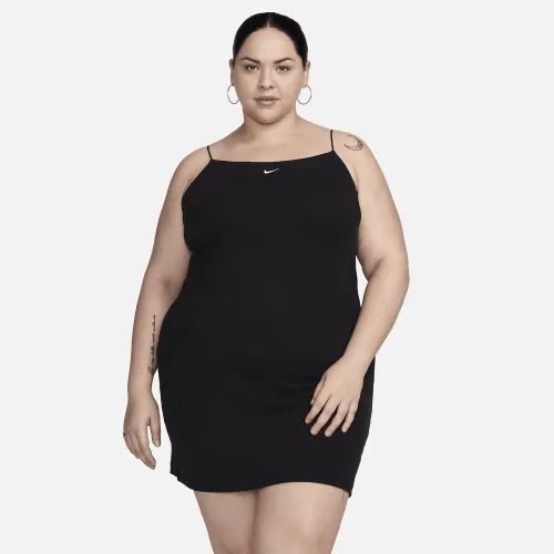 Nike Sportswear Chill Knit жіноча Tight Mini-Rib Cami Костюм (великі розміри) колір чорний