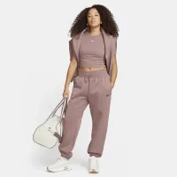 Nike Sportswear Phoenix Fleece женская С высокой Талией оверсайз Sweatpants цвет фиолетовый