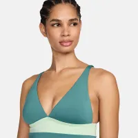 Nike Swim Essential женская V-Neck Tankini Top цвет зеленый