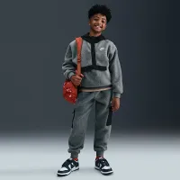 Nike Sportswear Club Fleece Big дитячі Loose 1/4-Zip Толстовка з капюшоном колір сірий