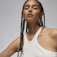Nike Jordan женская Asymmetrical Ribbed Tank цвет белый