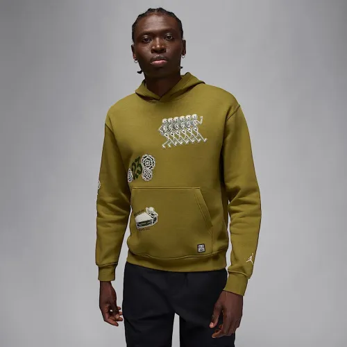 Nike Jordan Brooklyn чоловічі Fleece Pullover Толстовка з капюшоном колір зелений