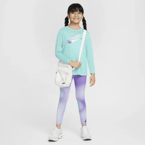 Nike Dri-FIT Little детские Long Sleeve футболка and лосины набор цвет фиолетовый