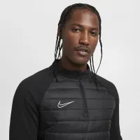 Nike Academy Winter Warrior мужские Therma-FIT 1/2-Zip Soccer Top цвет черный