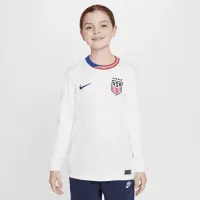 USWNT 2024 Stadium Home Big дитячі Nike Dri-FIT Soccer Long-Sleeve Replica Jersey колір білий