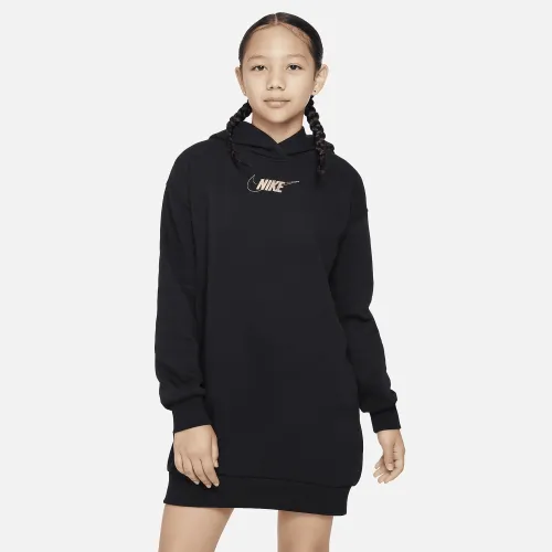 Nike Sportswear Club Fleece Big детские (Girls') Толстовка с капюшоном Костюм цвет черный