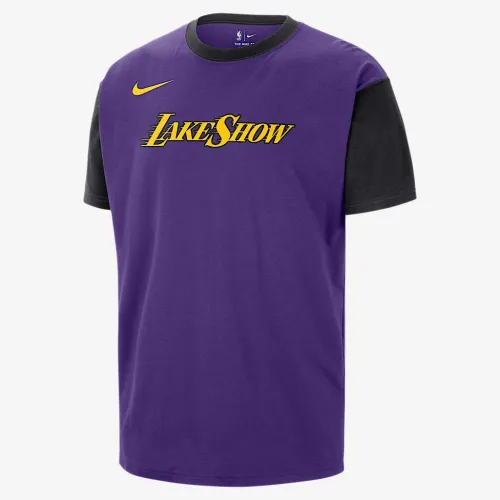 Los Angeles Lakers Courtside City Edition чоловічі Nike NBA футболка колір фіолетовий