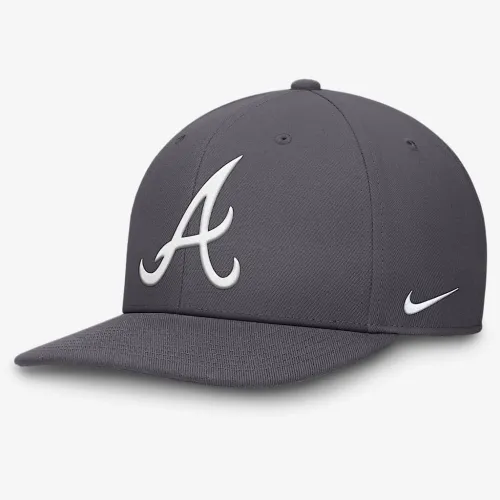 Atlanta Braves Pro мужские Nike Dri-FIT MLB Adjustable Hat цвет серый