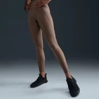 Nike Universa женская Medium-Support С высокой Талией 7/8 лосины с карманамицвет коричневый