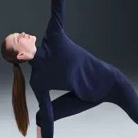 Nike One женская Therma-FIT 1/2-Zip Mid Layer синий