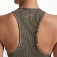 NikeSKIMS Ribbed Seamless жіноча Racerneck Tank Top колір коричневий