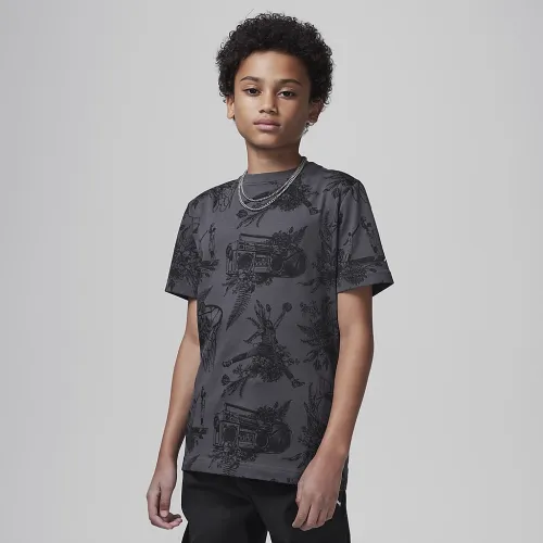Nike Jordan Dri-FIT Big детские Sports Sketch футболка цвет серый