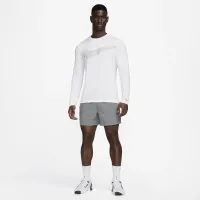 Nike мужские Dri-FIT Long-Sleeve Fitness футболка цвет белый