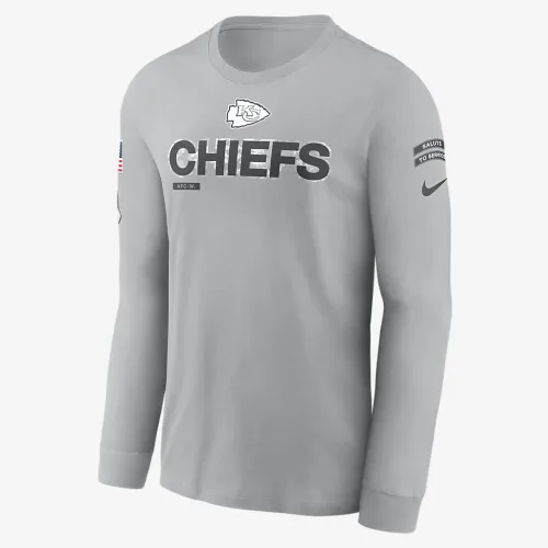 Kansas City Chiefs Salute to Service Mascot Edge Legend чоловічі Nike NFL Long-Sleeve футболка колір сірий
