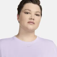 Nike One Classic жіноча Dri-FIT Short-Sleeve Top (великі розміри) колір фіолетовий