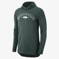 Michigan State мужские Nike Dri-FIT College Hooded футболка цвет зеленый