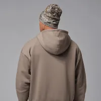 Nike Jordan Brooklyn Fleece мужские оверсайз Full-Zip Толстовка с капюшоном цвет серый