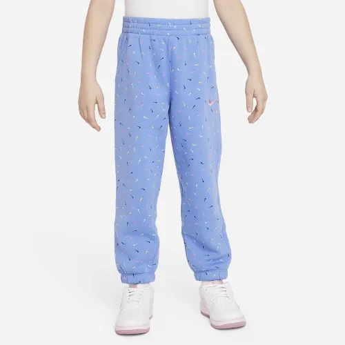 Nike Swooshfetti Fleece Pants Little Kids Pants Blue