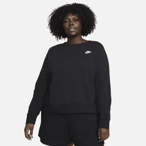 Nike Sportswear Club Fleece женская Crew-Neck свитшот (большие размеры) цвет черный