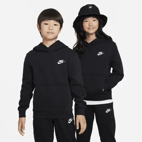 Nike Sportswear Club Fleece Big детские Pullover Толстовка с капюшоном цвет черный