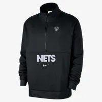 Brooklyn Nets Club Courtside чоловічі Nike NBA 1/2-Zip Top колір чорний